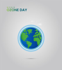 International ozone day, International Day for the Preservation of the Ozone Layer, vector design concept.