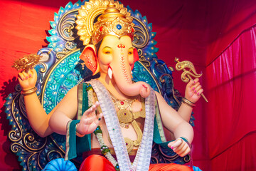 Ganapati idols in Ganesh Chaturthi Pune, Maharashtra, India