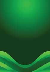 abstract wave green vertical background