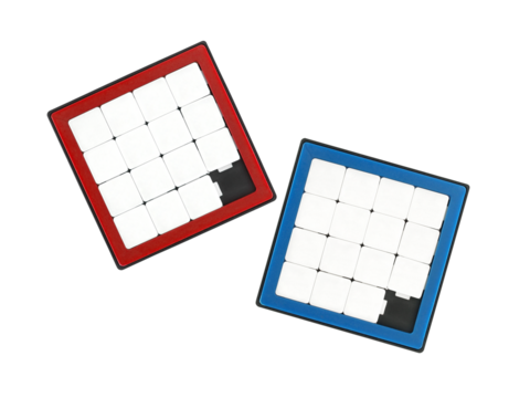 two sliding 15 blocks puzzle game isolated on transparent, copy space for number or letters - Powered by Adobe