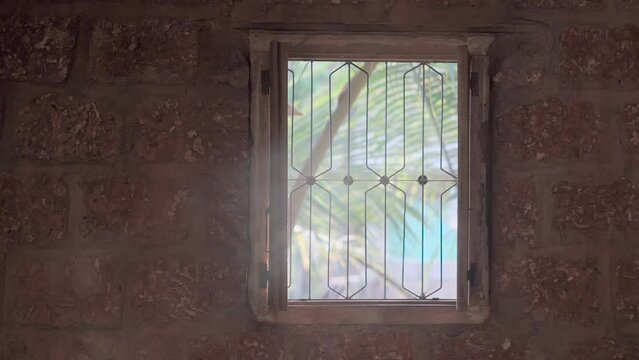 evening sun rays coming through window