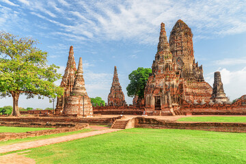 Awesome towers of Wat Chaiwatthanaram in Ayutthaya, Thailand - 772727701