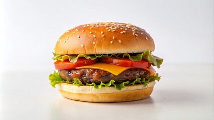 hamburger on black
