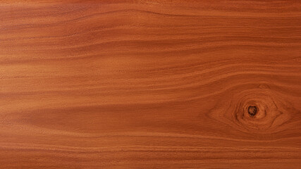 teak wood board surface with grain with knot, full frame background texture, dark brown color...