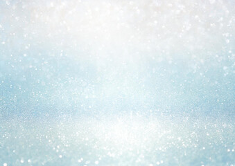 Obraz premium 水色のキラキラ背景