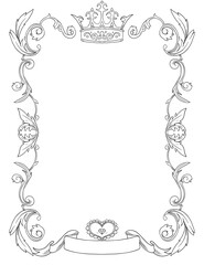 Royal pattern border and frame illustration