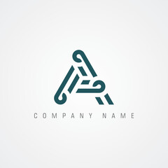 Letter a flat minimal elegant initial modern simple stylish logo