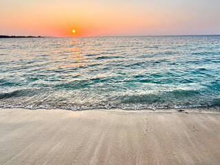 沖縄の海と夕陽