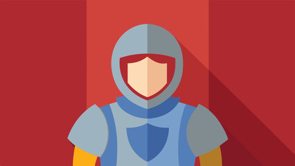 A person wearing a suit of armor signifying their emotional walls and the armor they put on to shield themselves from vulnerability.