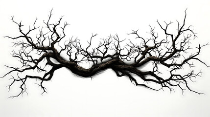 Dead tree for Halloween decoration on transparent or white background