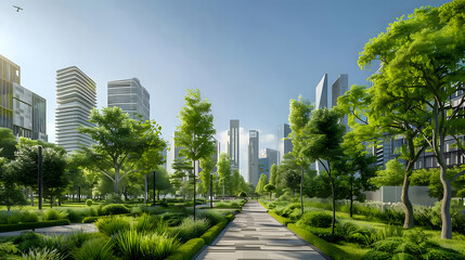 green community with Digital smart city. generative ai.