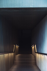 Obraz premium Mysterious stairs at prada museum milan italy