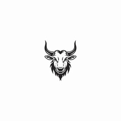 Buffalo logo design vector flat illustration