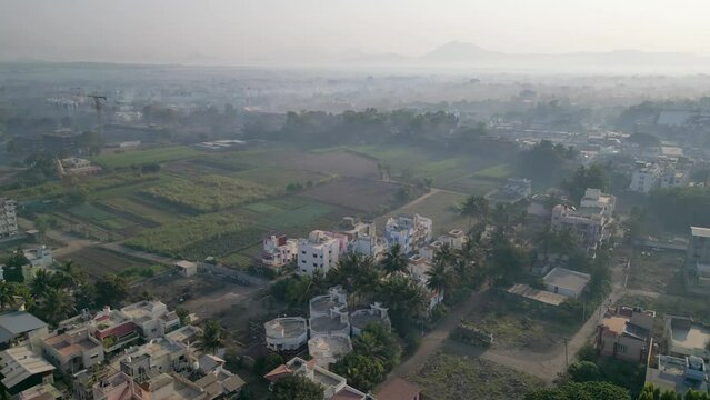 satara greneryfeelds city 180d drone view in maharashtra