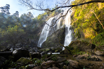 Khlong Lan Waterfall, Khlong Lan National Park, Kamphaeng Phet, in Thailand - 772744181
