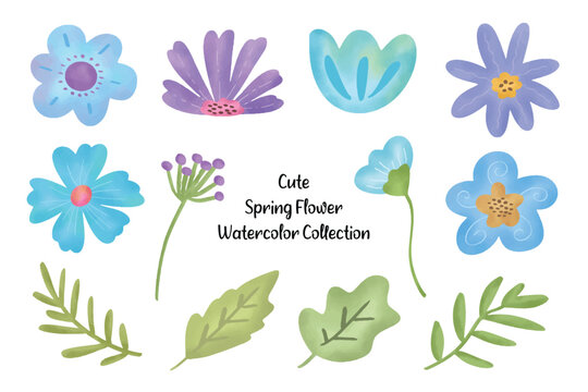 Cute Spring Flower Hand Drawn Collection
