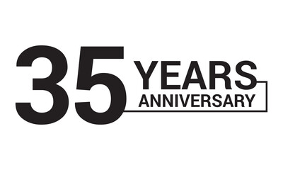 Anniversary set logotype style with black color. vector design for template element, invitation, greeting card and celebration purpose.  vector illustration. EPS 10