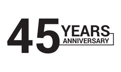 Anniversary set logotype style with black color. vector design for template element, invitation, greeting card and celebration purpose.  vector illustration. EPS 10