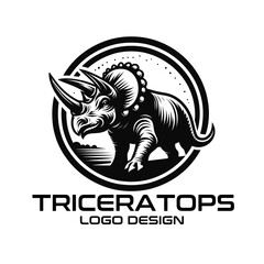 Triceratops Vector Logo Design © isuru