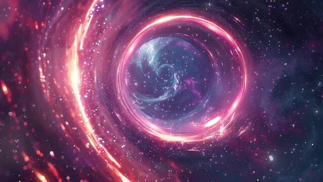 abstract hyperspace background. hyperspace wormhole wonder interstellar visitor.  seamless looping overlay 4k virtual video animation background