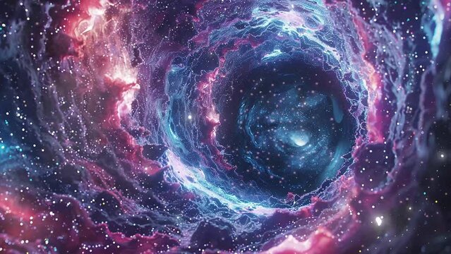 psychedelic wormhole wonder interstellar visitor. seamless looping overlay 4k virtual video animation background
