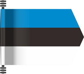Obraz premium ESTONIA FLAG ROLLED EFFECT