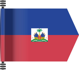 HAITI FLAG ROLLED EFFECT