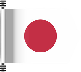 JAPAN FLAG ROLLED EFFECT