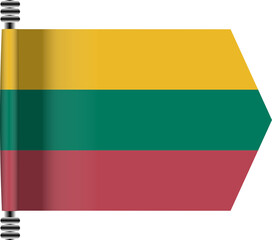 LITHUANIA FLAG ROLLED EFFECT
