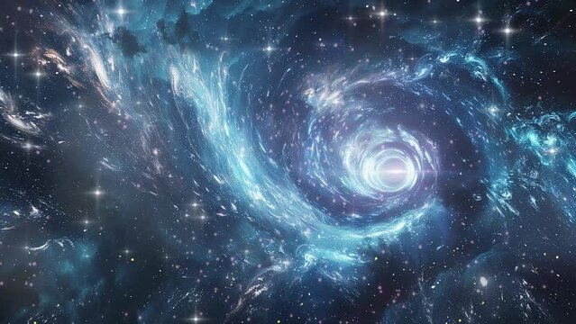 futuristic surreal space background. temporal nexus encounter interstellar phenomenon emerge. seamless looping overlay 4k virtual video animation background