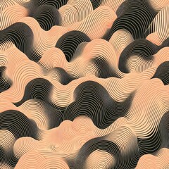 Fototapeta premium Tekstura geometryczna, fala, tapeta generative ai