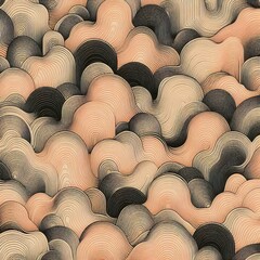 Fototapeta premium Tekstura geometryczna, fala, tapeta generative ai