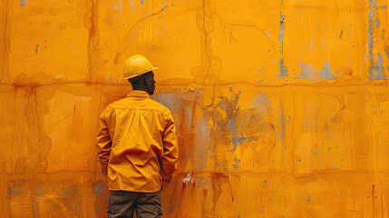 Construction foreman overseeing a job site, leadership and construction knowledge - obrazy, fototapety, plakaty