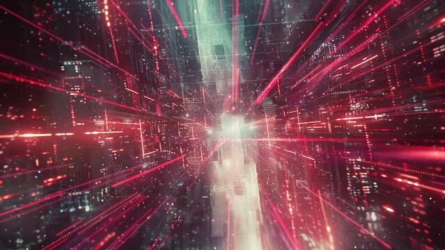 transdimensional cityscape discovery ancient alien. seamless looping overlay 4k virtual video animation background