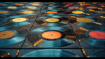 Vintage vinyl record shop, music nostalgia, audiophile collection