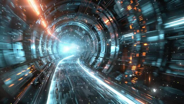 quantum expressway expedition ancient alien entity. seamless looping overlay 4k virtual video animation background