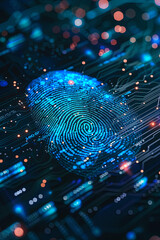 An illustration of a thumbprint for cybersecurity control