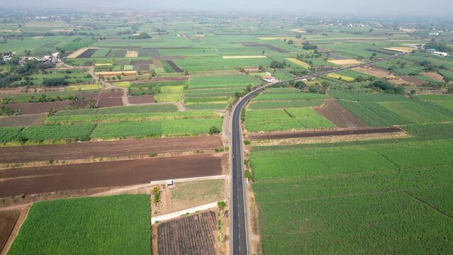 satara to aundh highway drone view