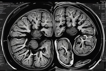 Magnetic resonance imaging (MRI) scan of the human brain.
