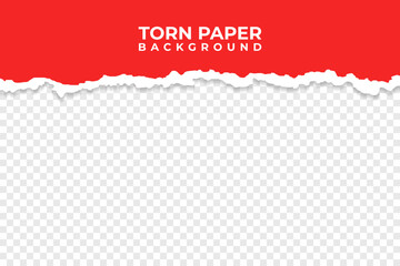 Torn Ripped Paper Sheet Edge with Transparent Background - obrazy, fototapety, plakaty