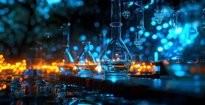 Depict scientists in a lab with holographic quantum physics equations floating in the air and complex machinery that suggests advanced research space