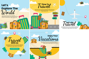 Travel Agency Instagram Social Media Post Template