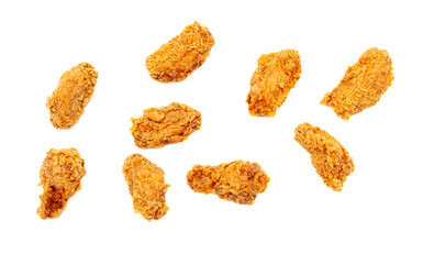 Chicken nuggets isolated white background