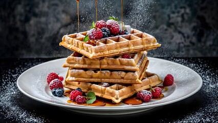 Delicious Berry Waffles Perfect for Waffles Day Celebration