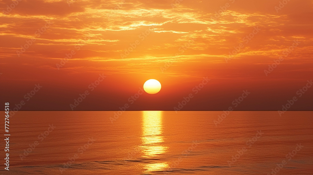 Wall mural sunset over the sea high definition(hd) photographic creative image - Wall murals