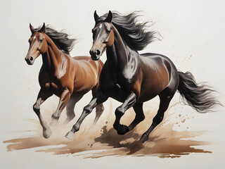 Obraz na płótnie Canvas horse in the desert