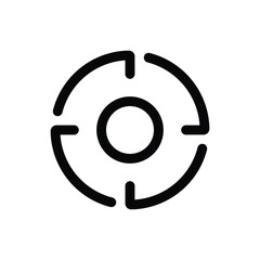 Target Location icon in trendy outline style isolated on white background. Target Location silhouette symbol for your website design, logo, app, UI. Vector illustration, EPS10.