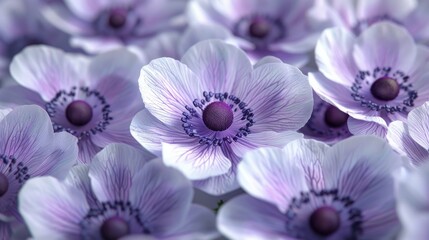   A cluster of purple and white blossoms with a central purple bloom surrounded by petals is a purple center within the middle of the flower arrangement