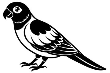  Indian-ringneck-parakeet-icon-vector-illustration