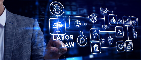 Business, Technology, Internet and network concept. Labor Law Lawyer Legal.